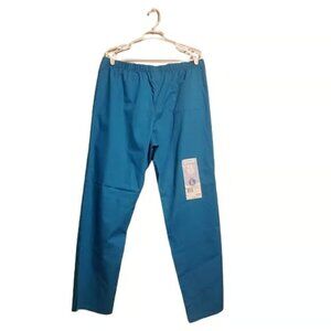 Simply Basic SB SCRUBS ELASTIC WAISTBAND LARGE ATLANTIS BLUE SCRUB/UNIFORM PANTS